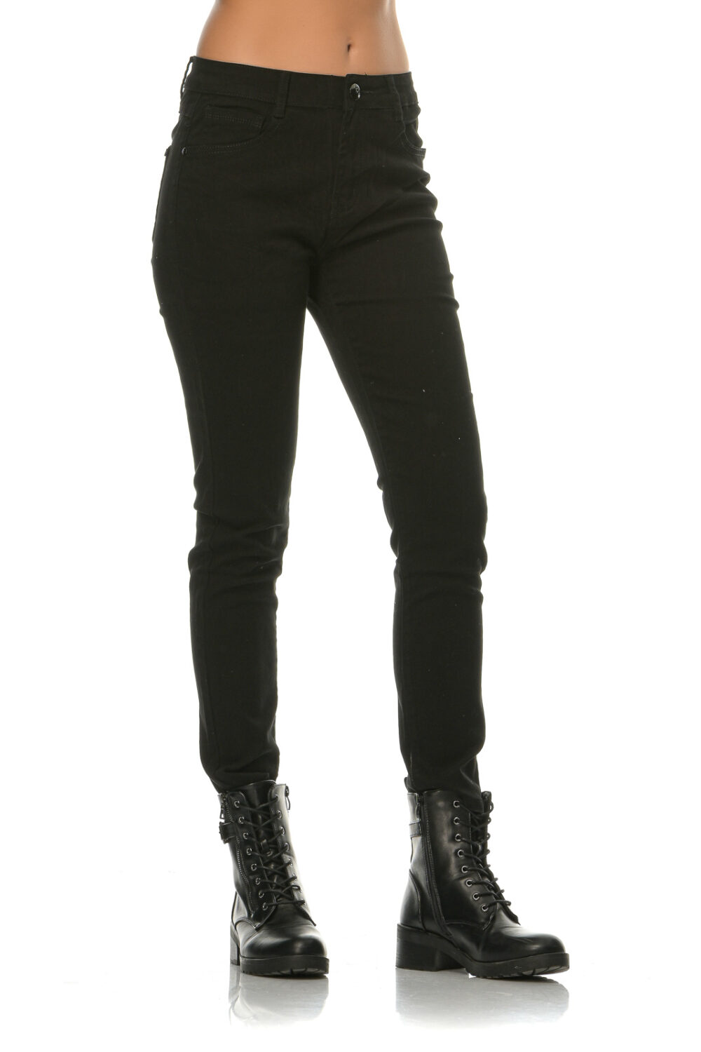 Black jeans elastic large sizes