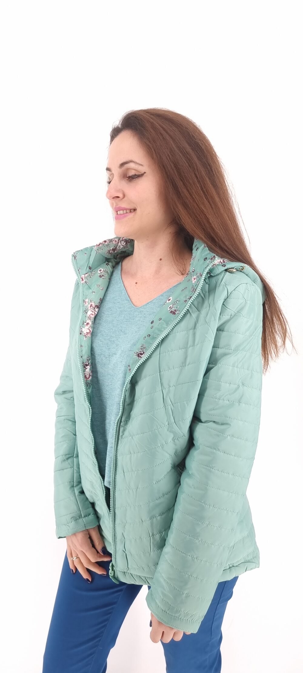Bright green double-sided jacket