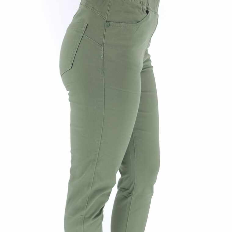Elastic pants with elastic in the middle of large sizes khaki