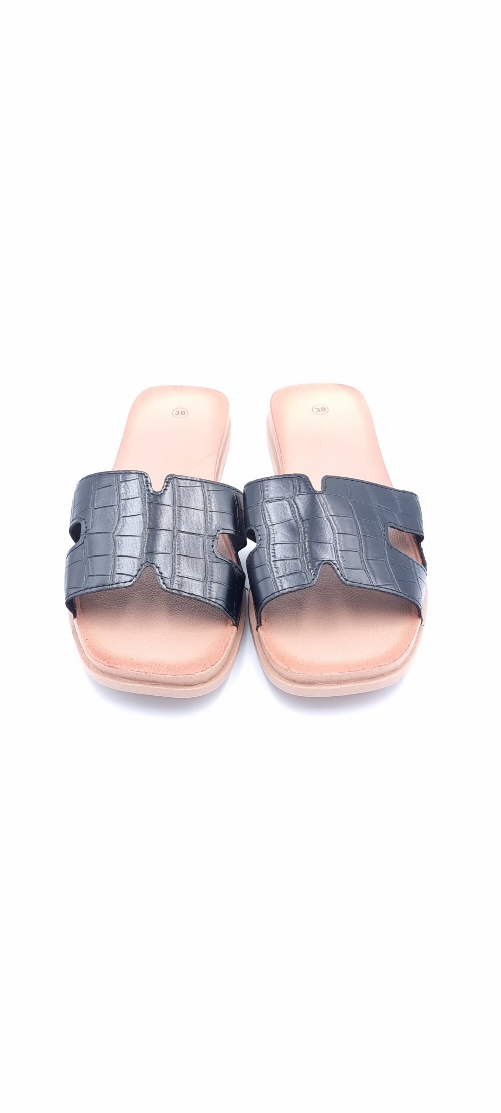 Crocus black slipper sandal