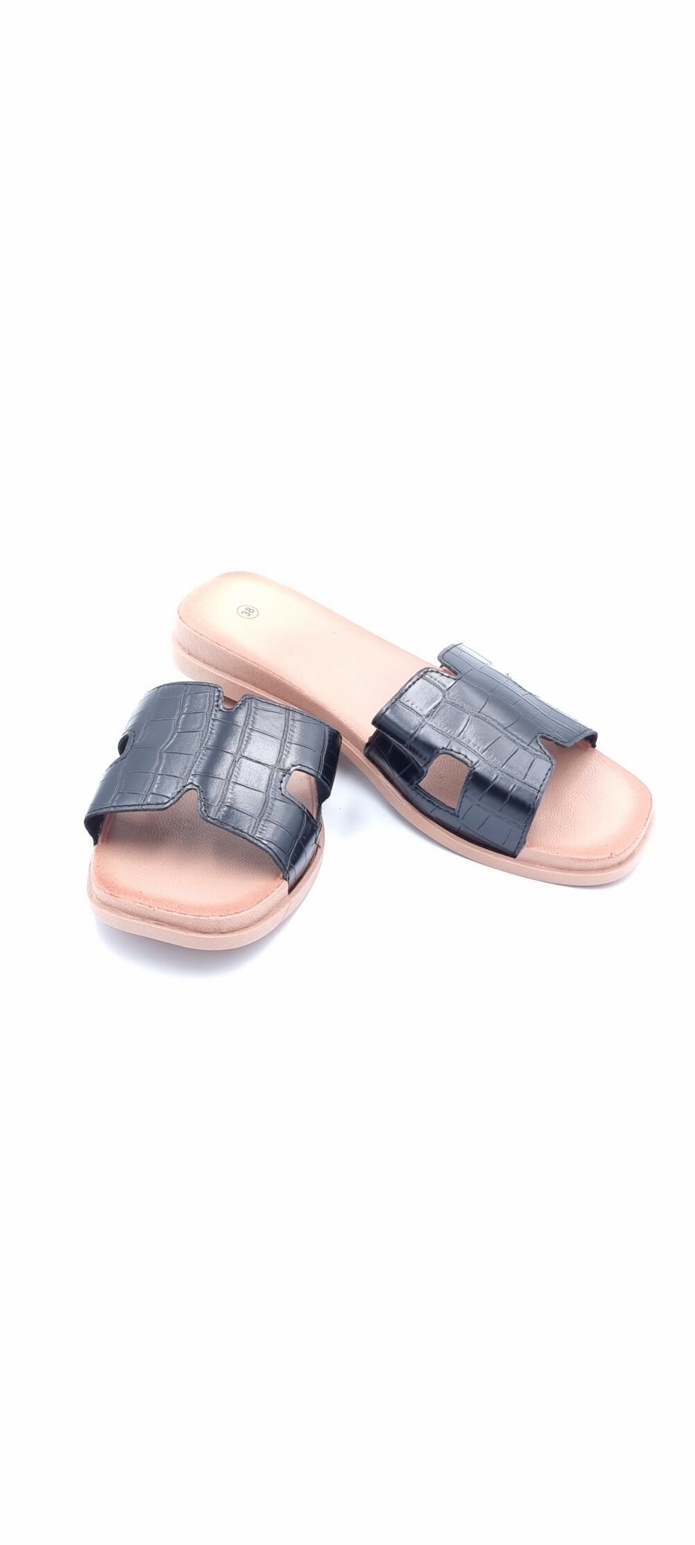 Crocus black slipper sandal