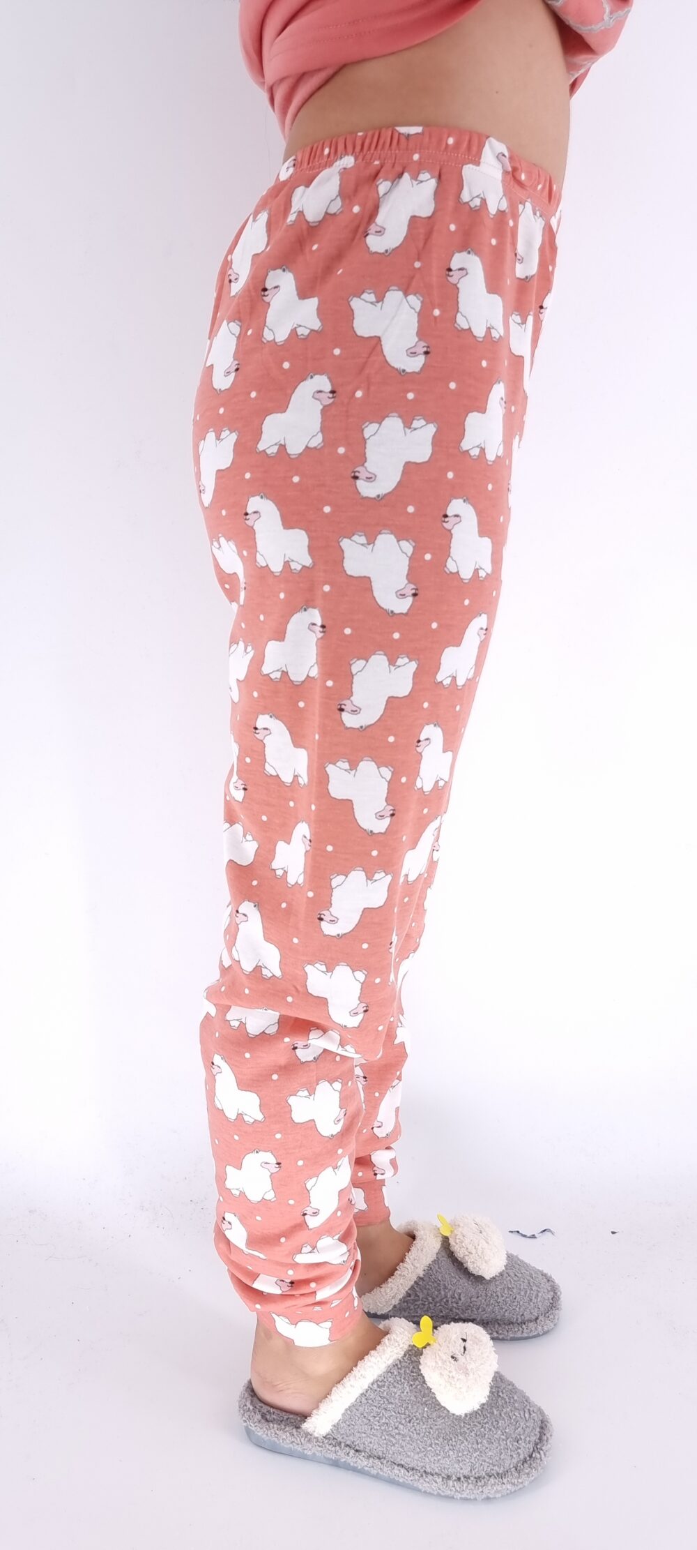 Πιτζάμες με μοτίβο προβατάκι ροζ