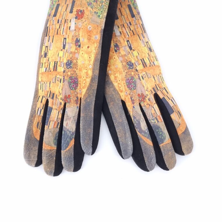 Γάντια με μοτίβο πίνακα του Klimt Το φιλί