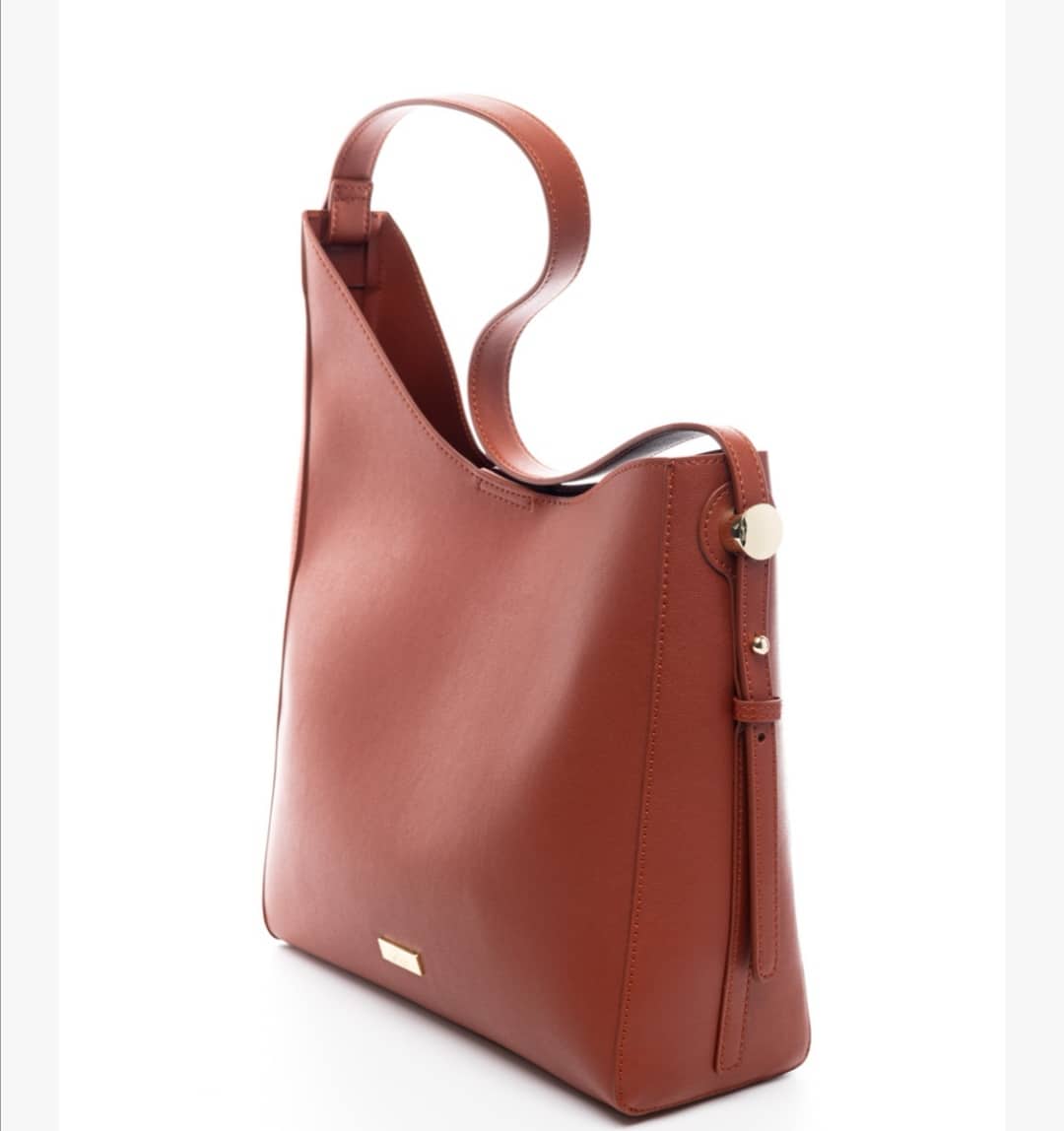 Τσάντα ώμου τερακότα με έξτρα τσαντάκι σε animal print veta bags accesories