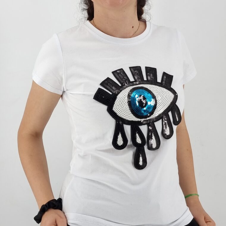 Τ-shirt βαμβακερό με σχέδιο μάτι