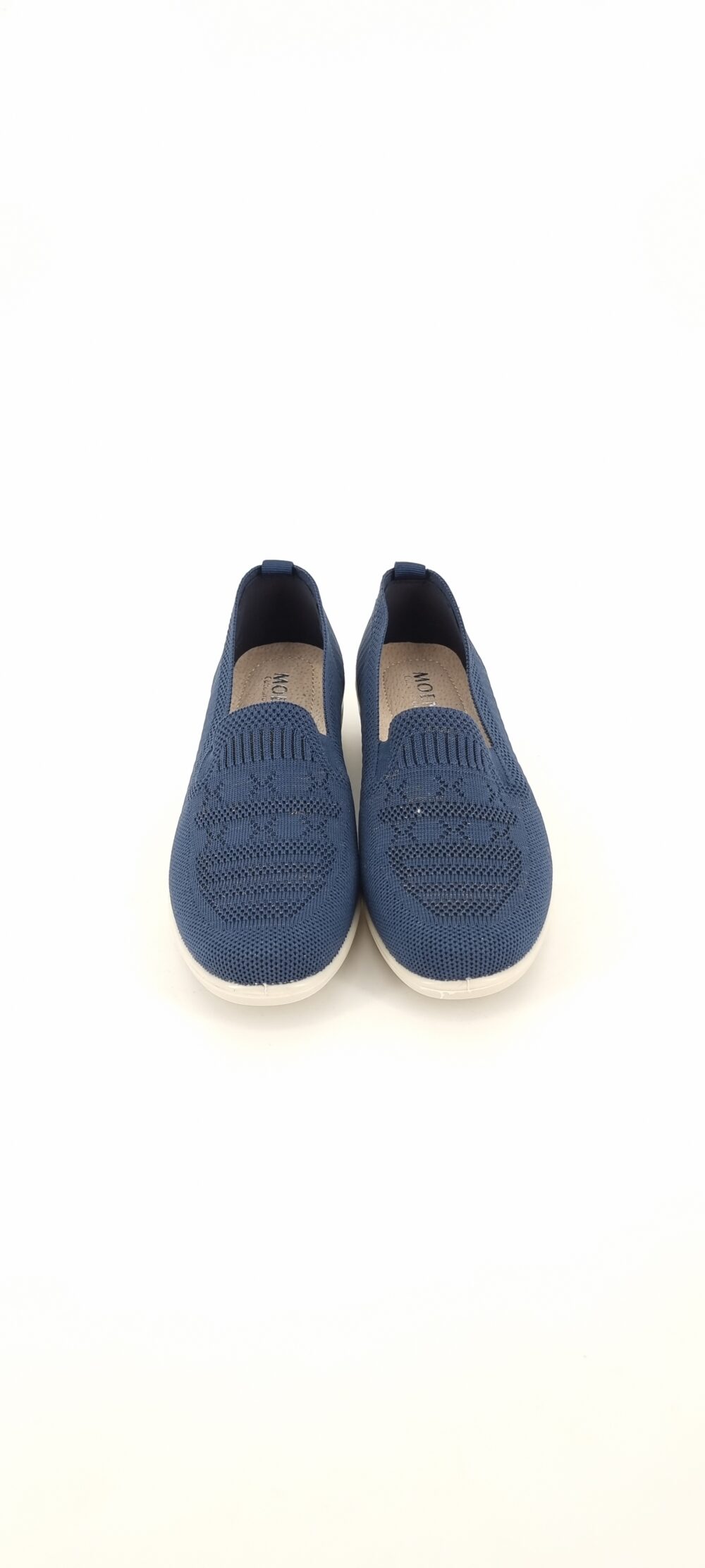 Παπούτσι υφασμάτινο με ενιαίο τακουνάκι μπλε