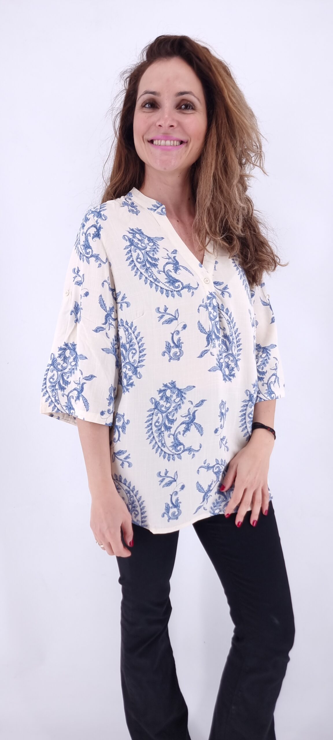 Πουκάμισο βαμβακερό με σχέδια σιελ