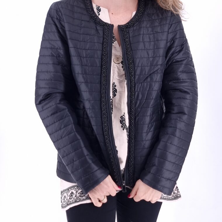 Πανοφώρι λεπτό εποχής με πέρλες μαύρο