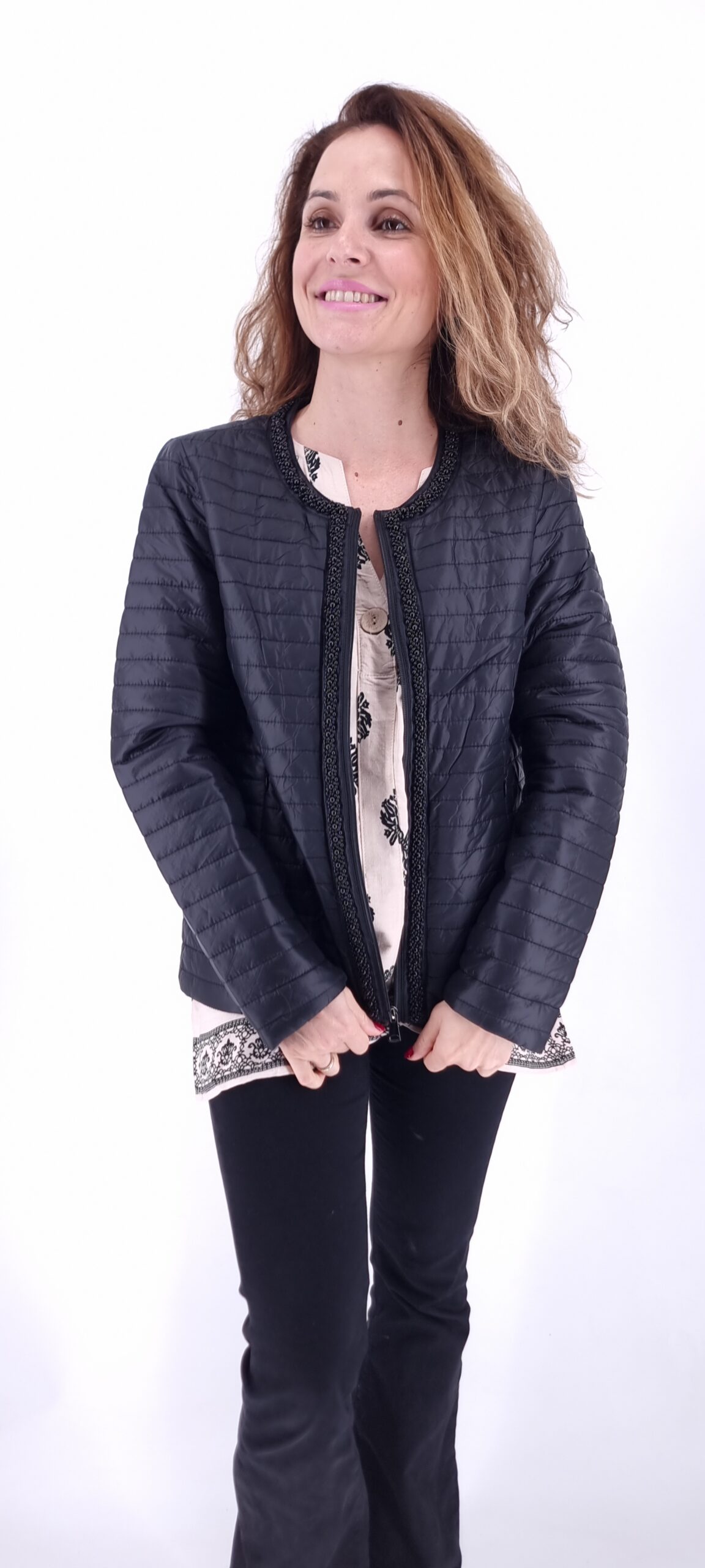 Πανοφώρι λεπτό εποχής με πέρλες μαύρο