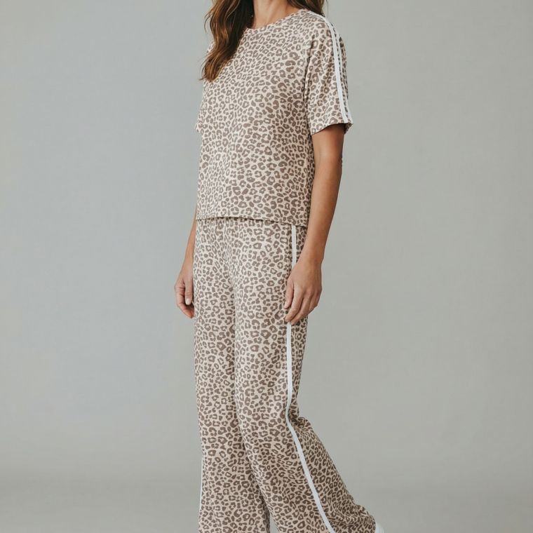 Σετ φόρμας λεοπάρ μπεζ