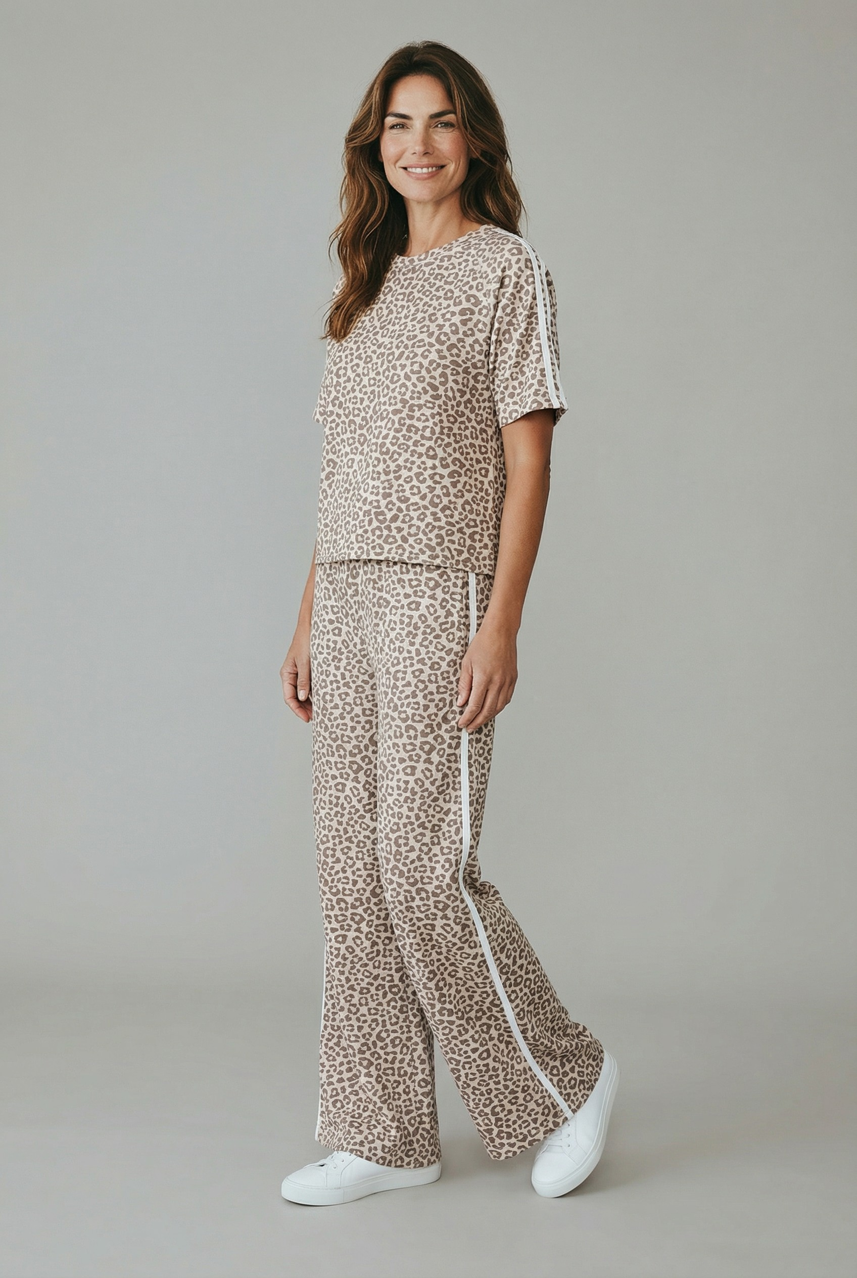 Σετ φόρμας λεοπάρ μπεζ