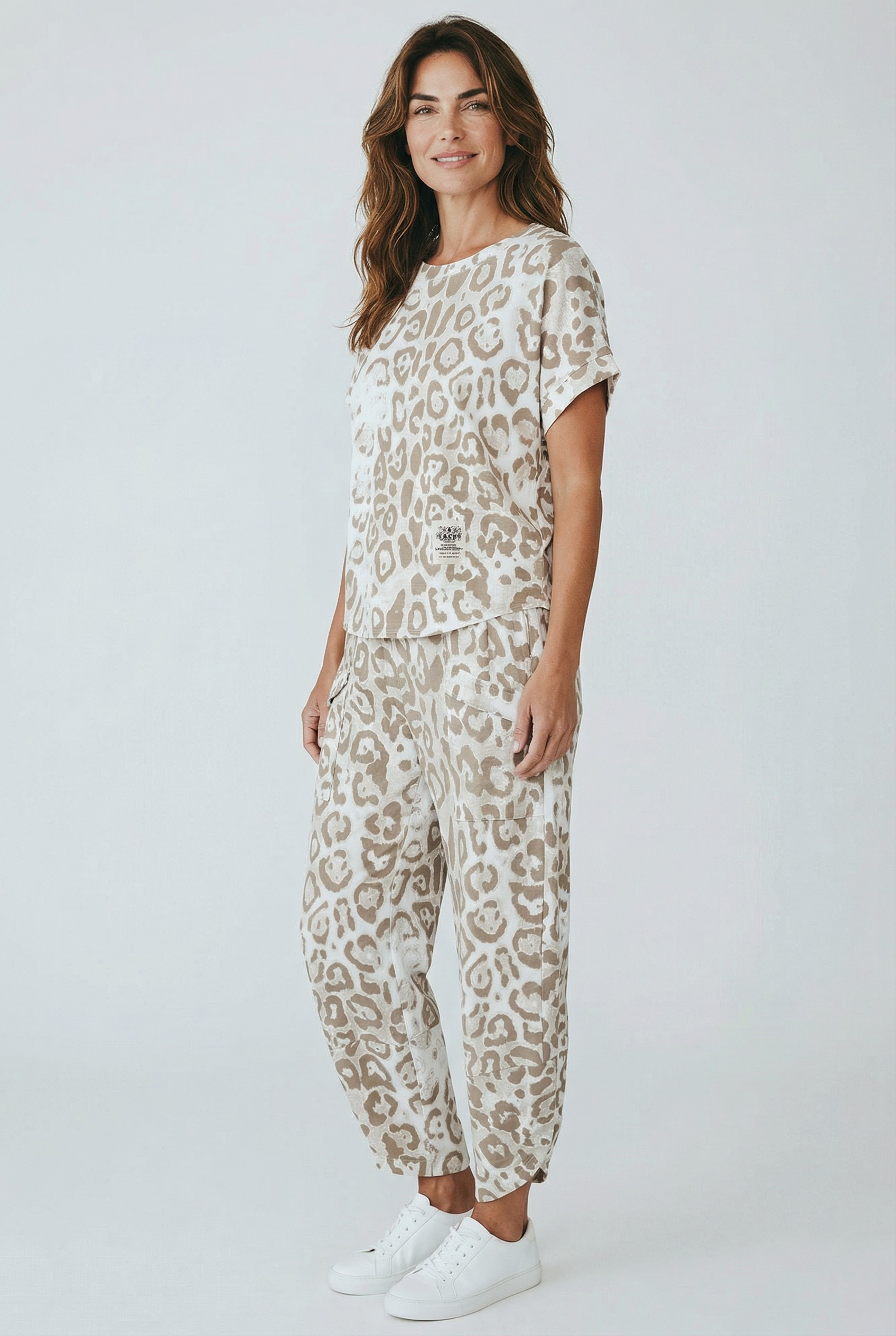 Βαμβακερό σετ λεοπάρ μπεζ