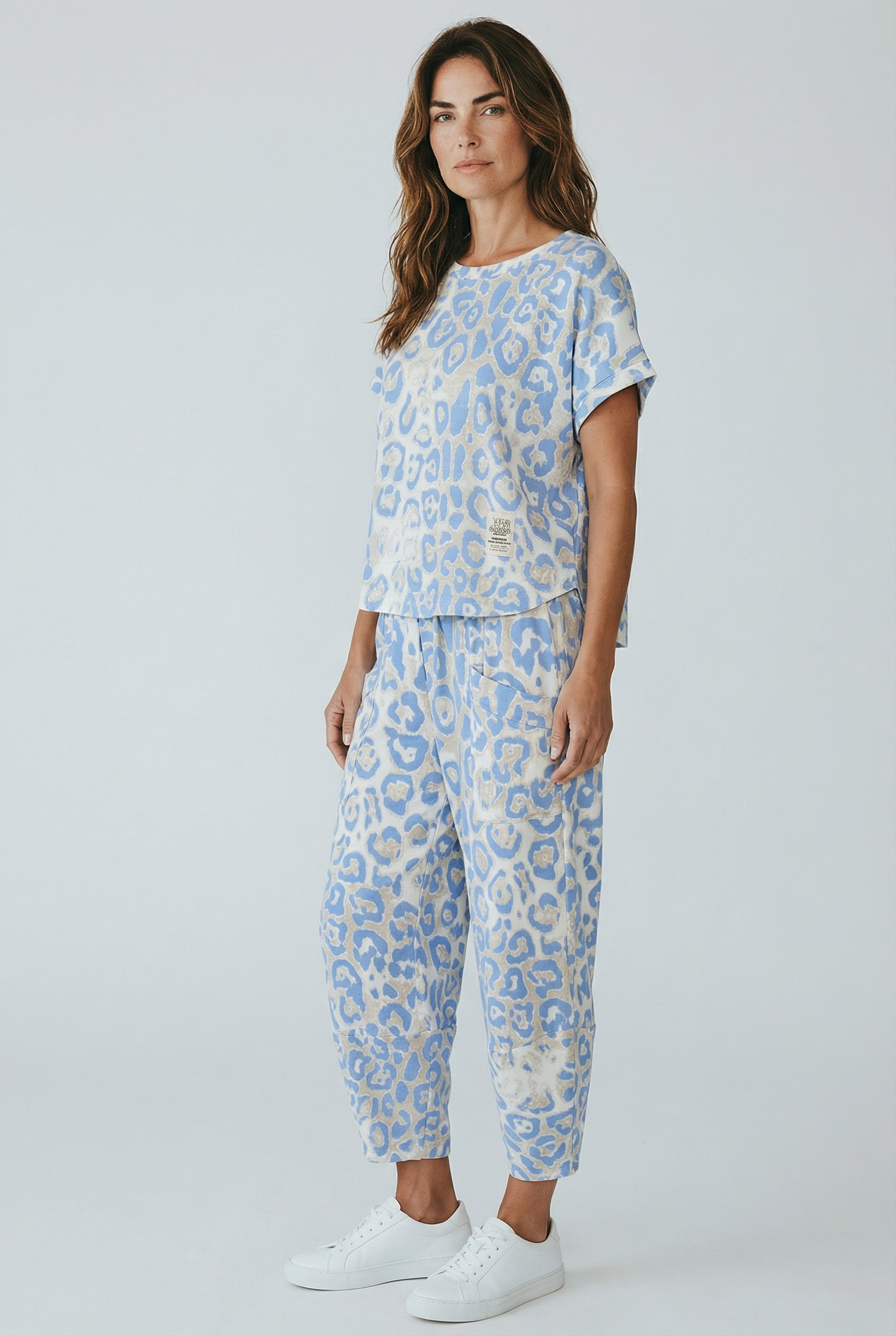 Βαμβακερό σετ λεοπάρ σιελ