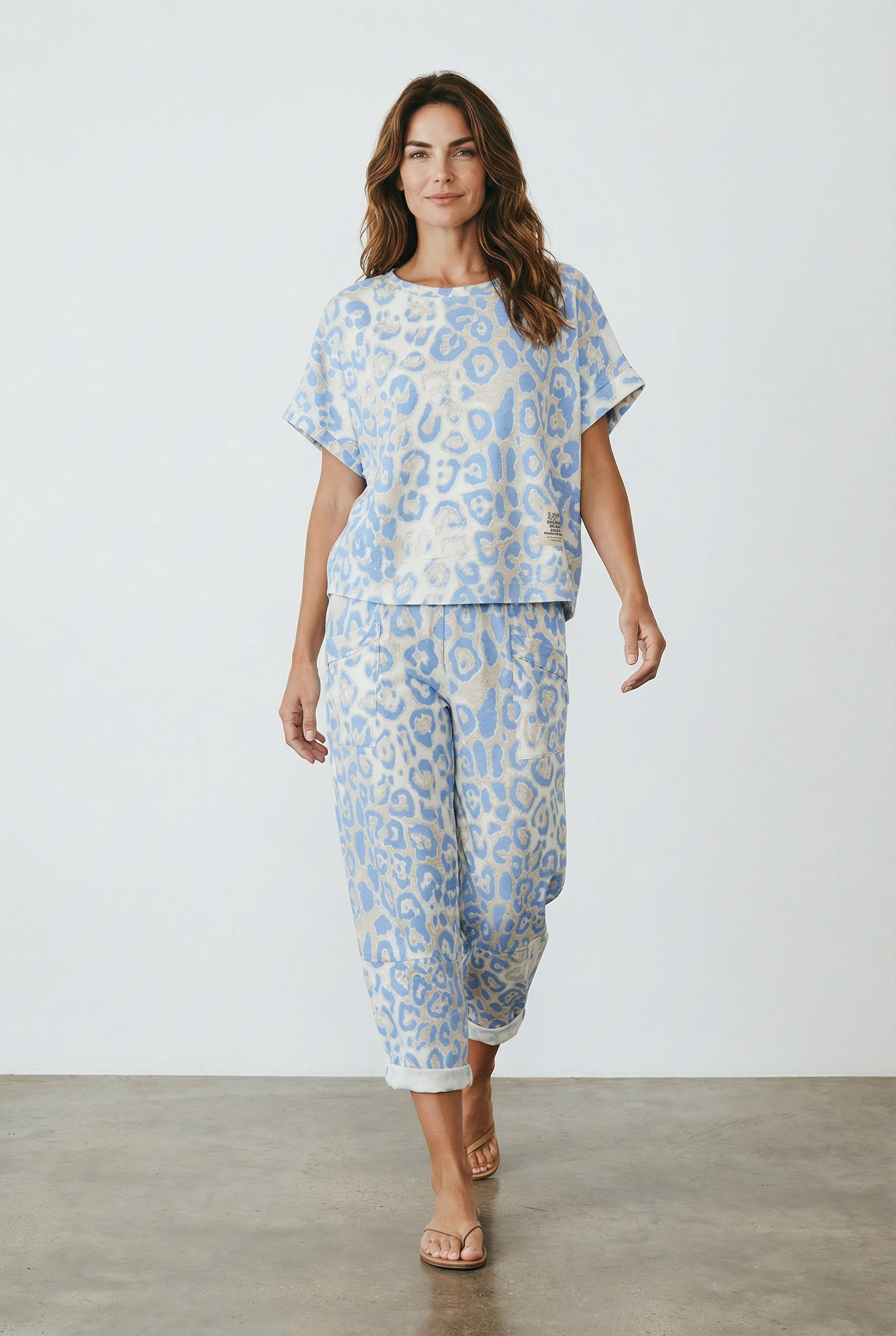 Βαμβακερό σετ λεοπάρ σιελ Βαμβακερό σετ λεοπάρ σιελ