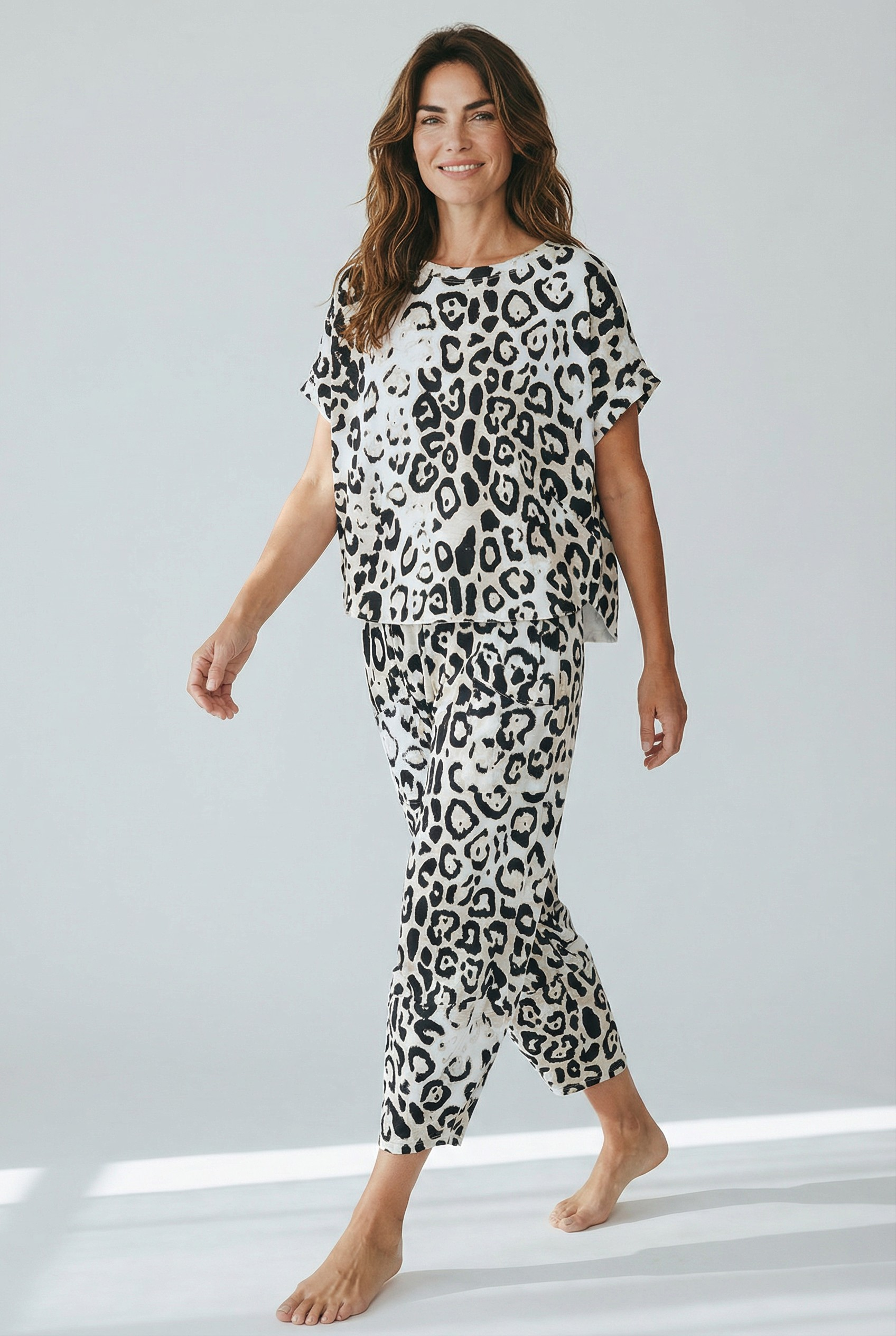 Βαμβακερό σετ λεοπάρ μαύρο Βαμβακερό σετ λεοπάρ μαύρο