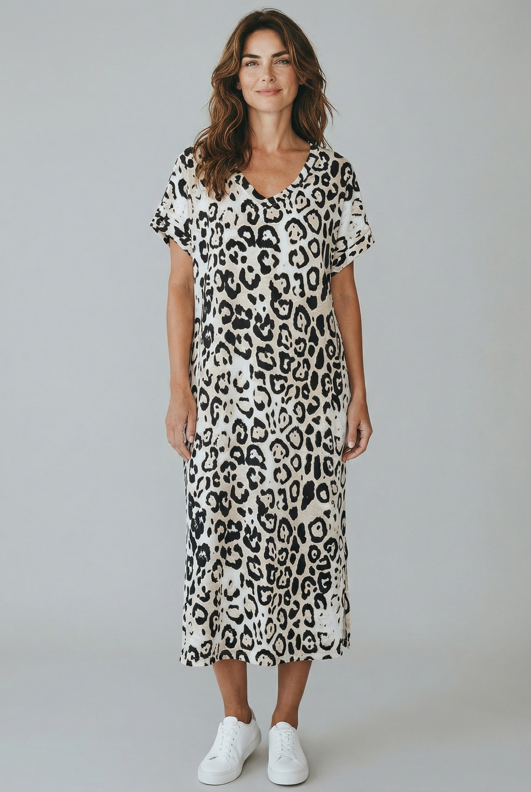 Βαμβακερό λεοπάρ φόρεμα μαύρο Βαμβακερό λεοπάρ φόρεμα μαύρο