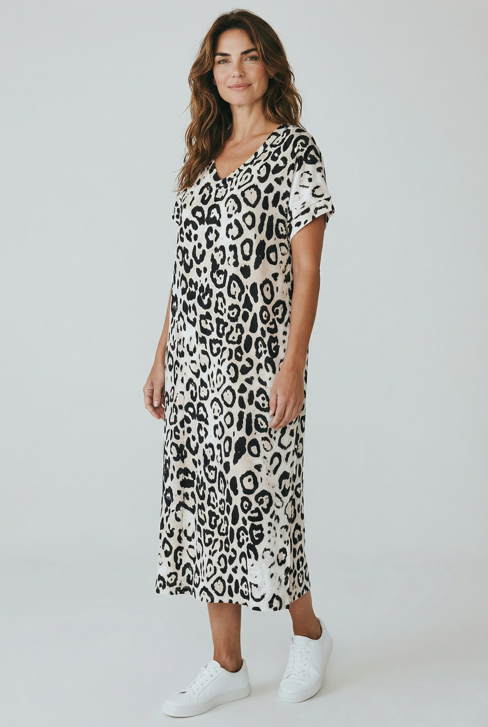 Βαμβακερό λεοπάρ φόρεμα μαύρο Βαμβακερό λεοπάρ φόρεμα μαύρο