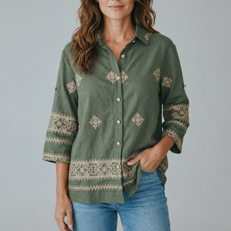 Πουκάμισο με σχέδια κ κουμπιά