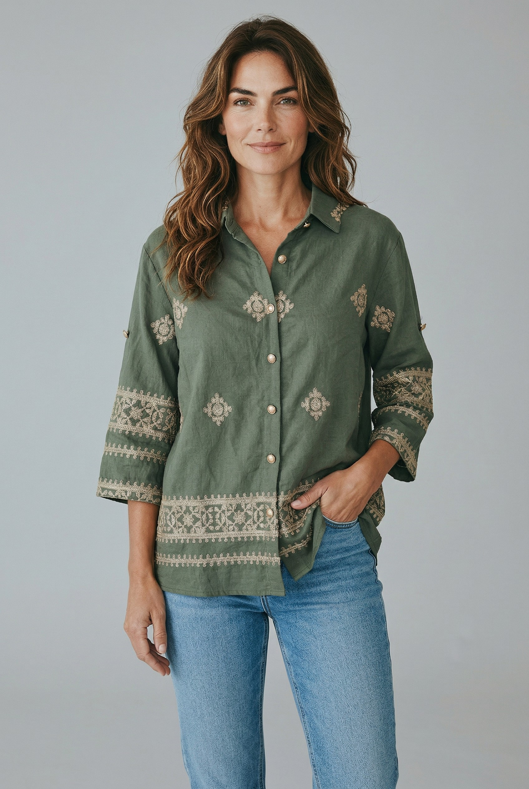 Πουκάμισο με σχέδια κ κουμπιά